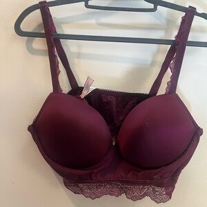 Victoria's Secret Deep Wine Lace Bra